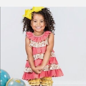 Matilda Jane 4 Permission Slip Tunic Girl's Pink Ruffle Top